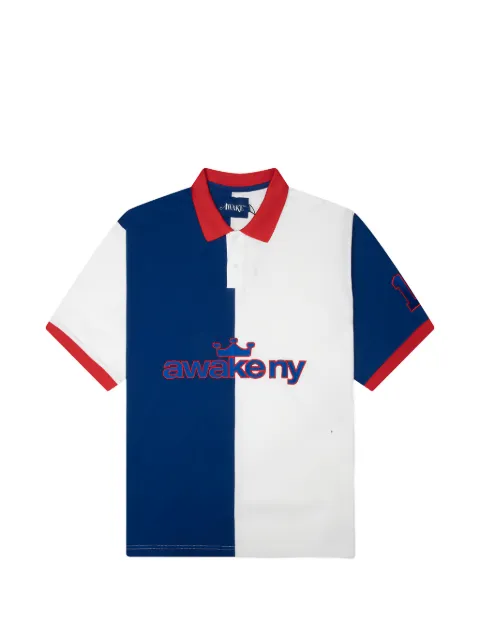 Awake NY colour-block polo shirt Blue AWKSU26TP001