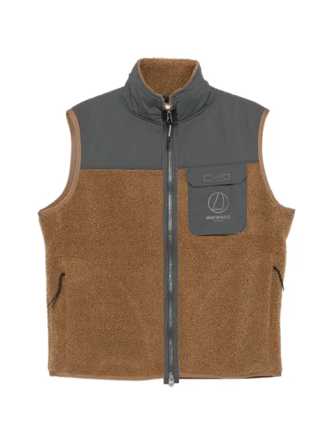 Murphy&Nye fleece-texture panelled gilet Brown MN0G72500XT9138000000H05211