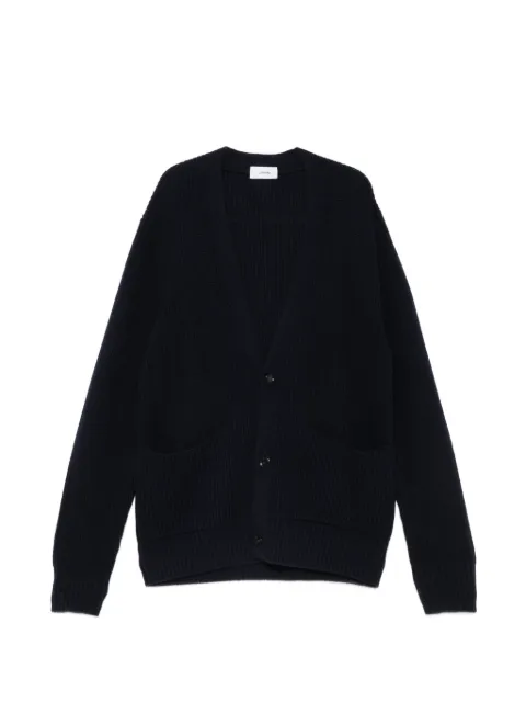 Lardini ribbed-knit V-neck cardigan Blue ACLMML470AC67036