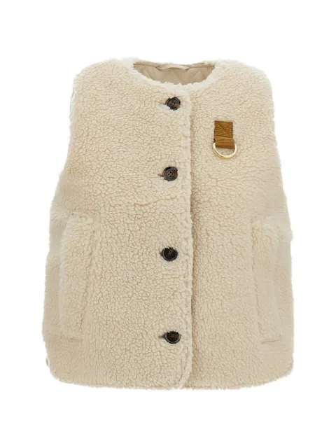 Barbour Bowes fleece-texture gilet Neutrals LGI0228CR11