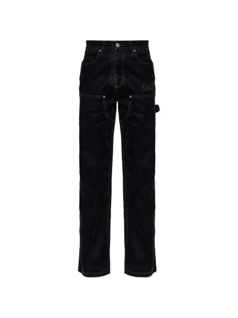 AMIRI logo-embroidered carpenter jeans Black AM426JE0120