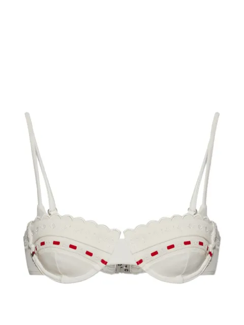 Posse Pia scalloped-edge bikini top Neutrals PS22490