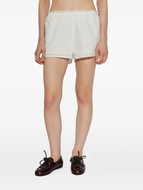 Posse Harriet broderie-anglaise shorts White PS2127