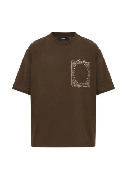 AMIRI T-shirt with logo Brown AM426JR0040
