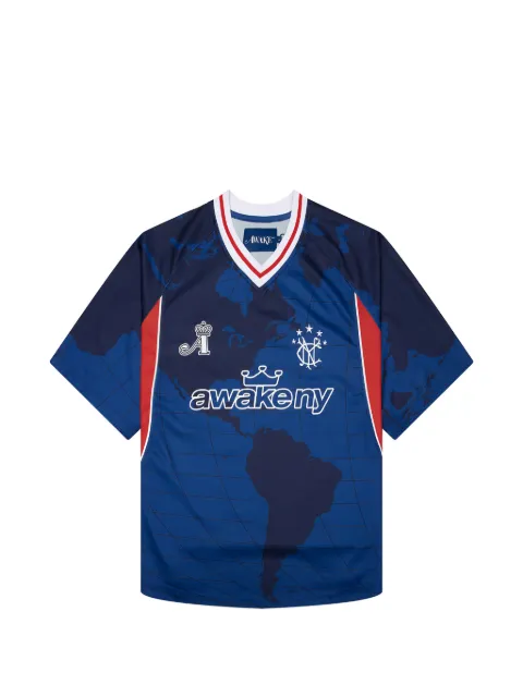 Awake NY Mundial Crown T-shirt Blue AWKSU26TP003