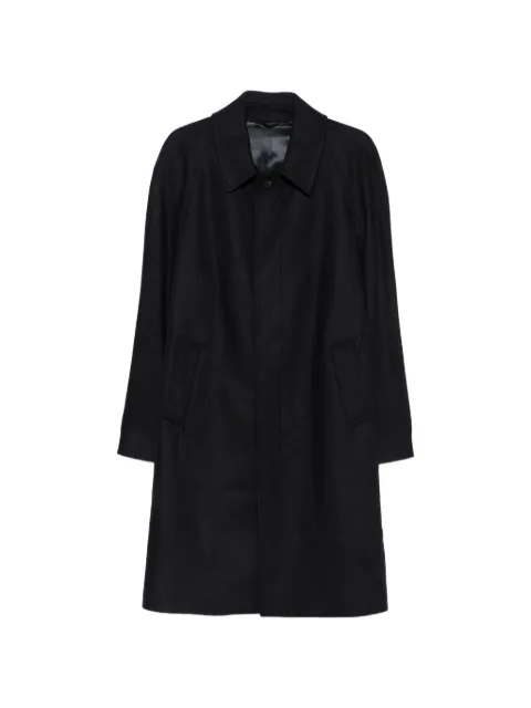 Lardini herringbone-weave raglan-sleeve coat Blue AC23225ACC67609