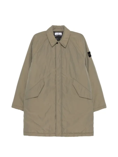 Stone Island logo-patch raglan-sleeve coat Green L2S157100002S0A26