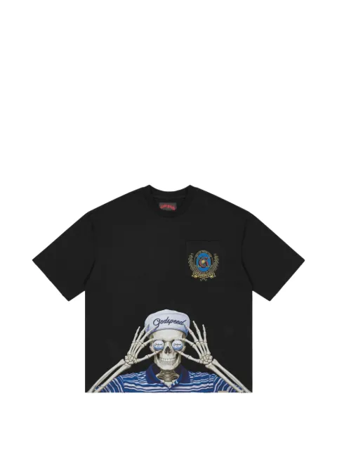 GODSPEED graphic-print chest-pocket T-shirt Black GS631