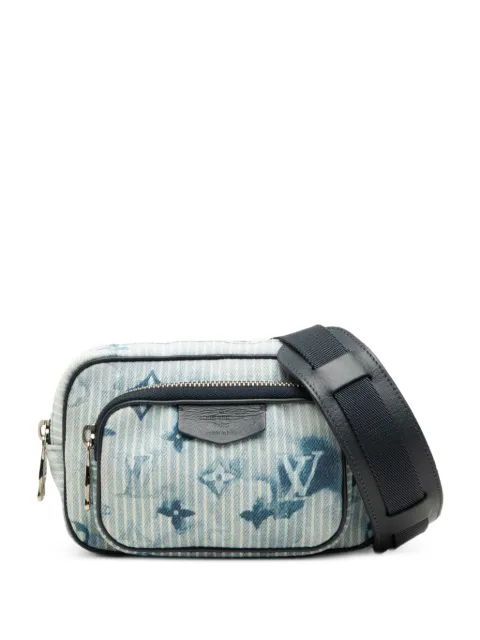 Louis Vuitton Pre-Owned 2021 Monogram Denim Watercolor Hickory Stripes Outdoor Pouch crossbody bag Blue W7SH7ZPXBD9JB68C