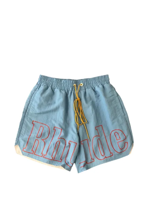 RHUDE logo-print swim shorts Blue RHFW26SH03948