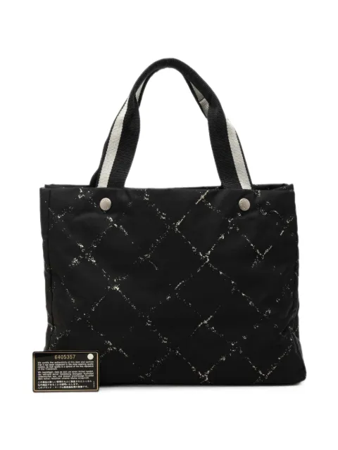 CHANEL Pre-Owned 2000-2002 Old Travel Line Nylon tote bag Black M58D8GLGUVMDUST1