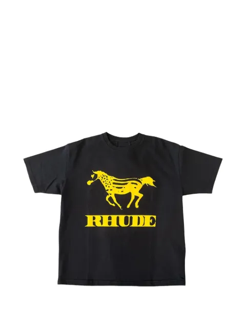 RHUDE Dinero graphic-print T-shirt Black RHFW26TT04012
