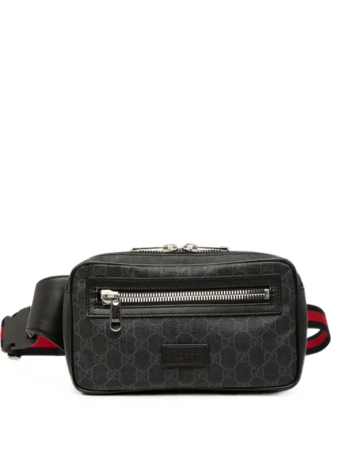 Gucci Pre-Owned 2000-2015 GG Supreme Web Night Courrier belt bag Black HXL5H9BEF74TDQ5Q