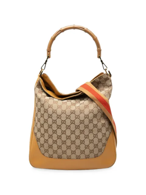 Gucci Pre-Owned 2000-2015 GG Canvas Bamboo Web satchel Neutrals EPBP1YNT7FHG69RF