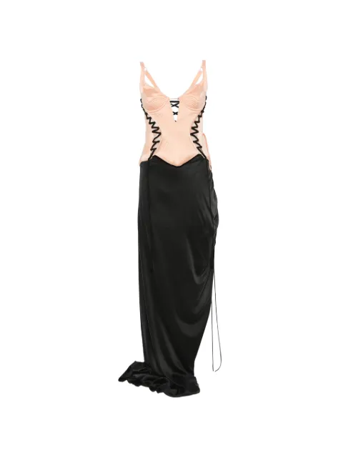 Maria Lucia Hohan Sakura lace-up corset dress Black SAKURA
