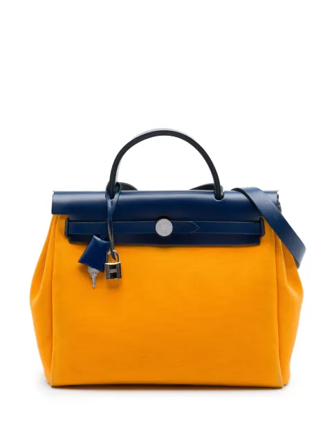 Hermès Pre-Owned 2022 Toile Herbag Zip Retourne Verso 31 satchel Orange NQJI88J8WKCNUSGW