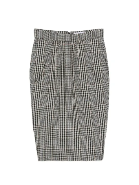 Stella McCartney Prince of Wales check wool midi skirt Grey 6301913IQ705