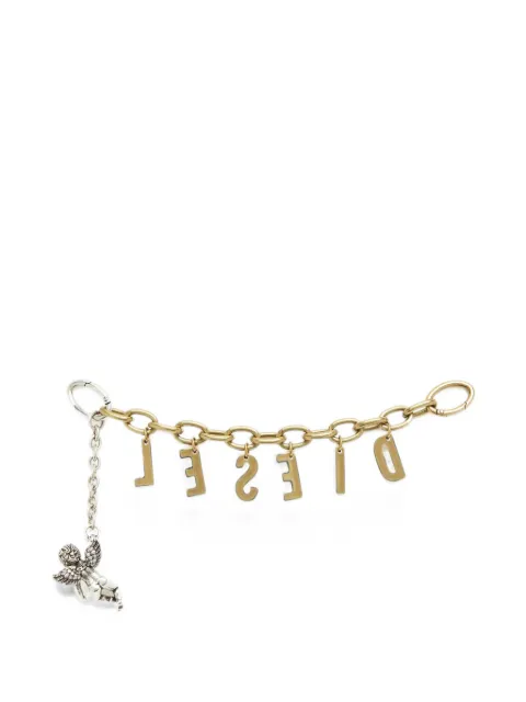 Diesel metal letter charm with cherub Gold X10973P9509