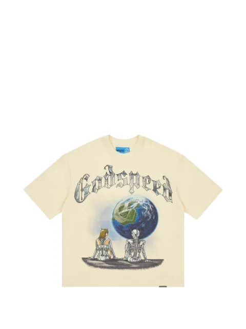 GODSPEED Artificial Love II graphic-print T-shirt Yellow GS644