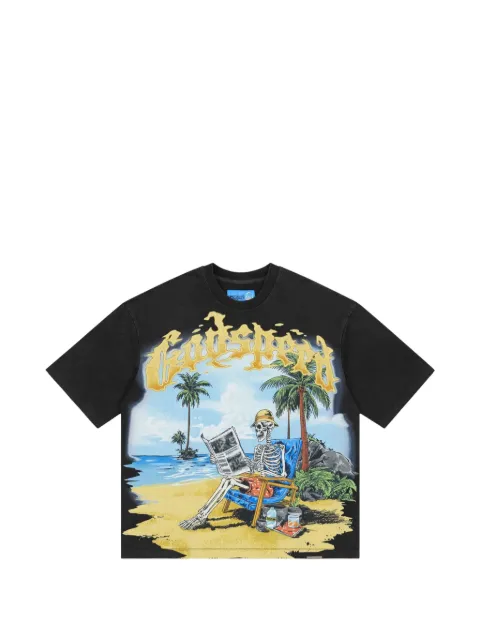 GODSPEED Skeleton Beach II graphic-print T-shirt Black GS630