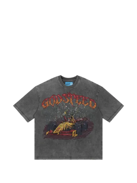 GODSPEED F1 Dreams graphic-print washed T-shirt Grey GS641