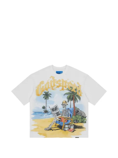 GODSPEED Skeleton Beach II graphic-print T-shirt White GS629