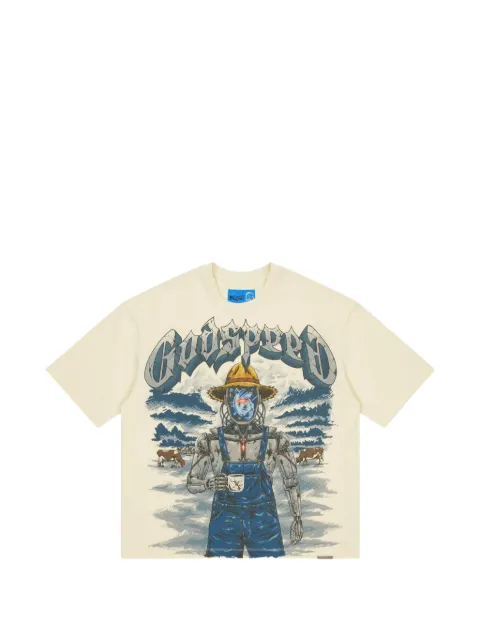 GODSPEED Aura Farm II graphic-print T-shirt Neutrals GS636