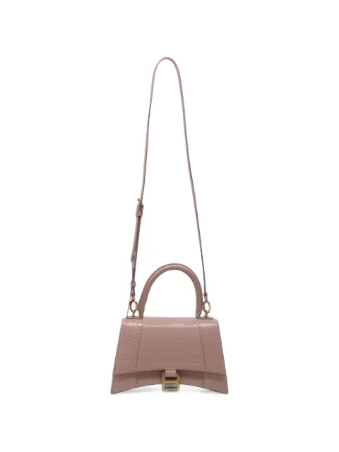Balenciaga Pre-Owned Hourglass croc-embossed handbag Pink BAPUUSBA784916W
