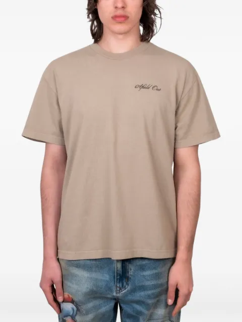Afield Out Fear logo-print short-sleeve T-shirt Neutrals AOSP26FTSND