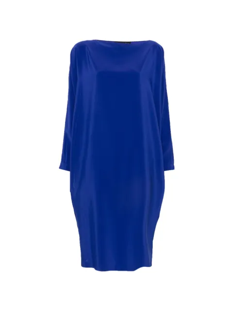 Gianluca Capannolo Margarita slit-sleeve boat-neck midi dress Blue 26IA1130500