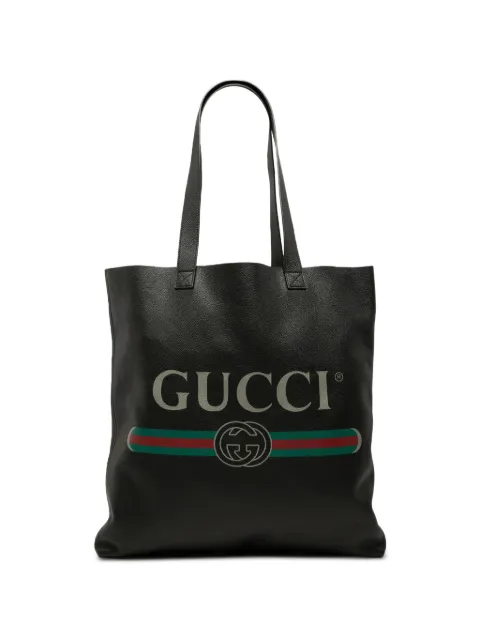Gucci Pre-Owned 2016-2026 Calfskin Logo tote bag Black U5FWNTLM8L4CCLZI