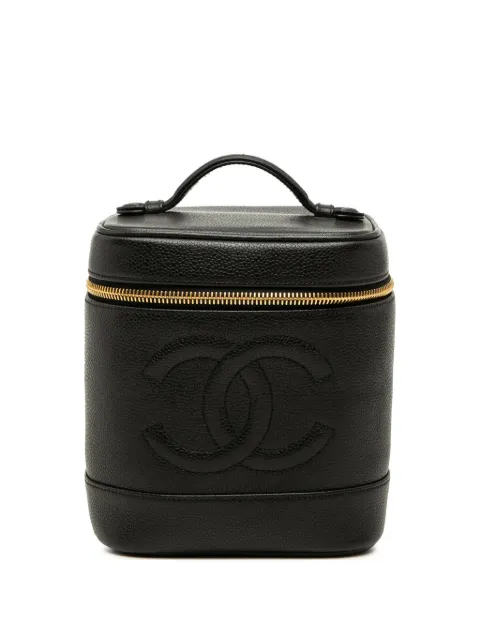 CHANEL Pre-Owned 1996-1997 CC Caviar vanity bag Black XL1S7LX87DVCYRXY