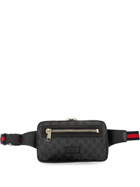 Gucci Pre-Owned 2000-2015 GG Supreme Web Night Courrier belt bag Black QVA4V9K57FV4QJ6B
