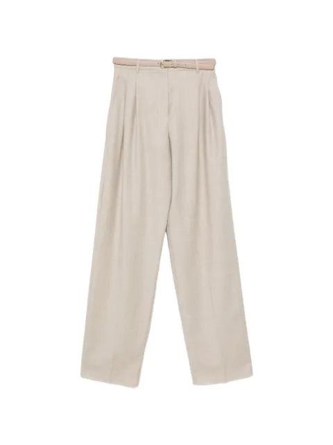 Max Mara Lago belted pleated trousers Neutrals 2626136032600