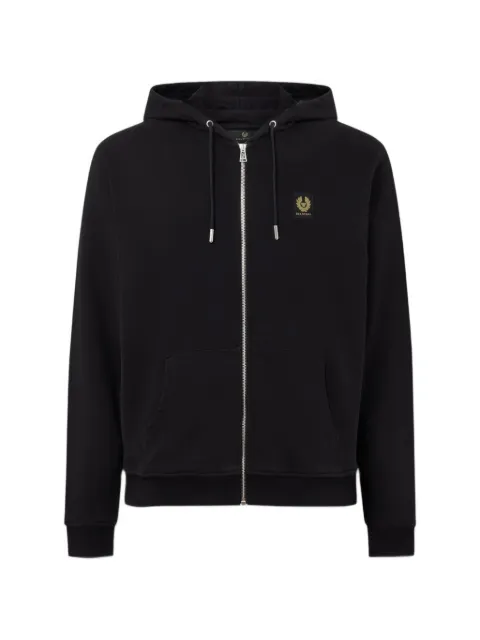 Belstaff Belstaff logo-patch zip-up hoodie Black 106572