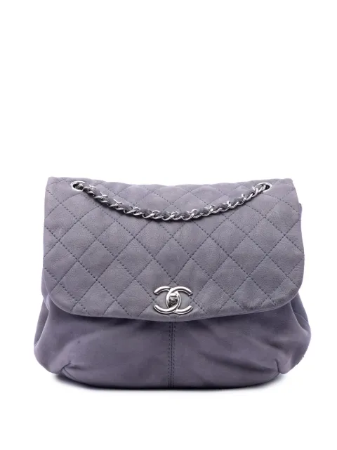 CHANEL Pre-Owned 2012-2013 Medium Quilted Nubuck Trianon Messenger Flap crossbody bag Purple CFG1JEFKCFZNJSHI