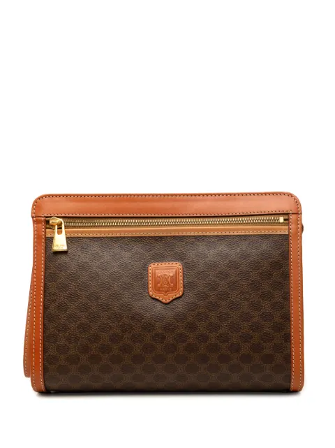 Celine Pre-Owned 1995 Macadam Coated Canvas clutch bag Brown 8AVB75I2FNXMBKIZ