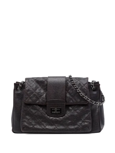 CHANEL Pre-Owned 2011 Quilted Caviar Reissue 2.55 Pocket Mademoiselle Accordion Flap shoulder bag Brown ACHI9ULIDWZAEFZC