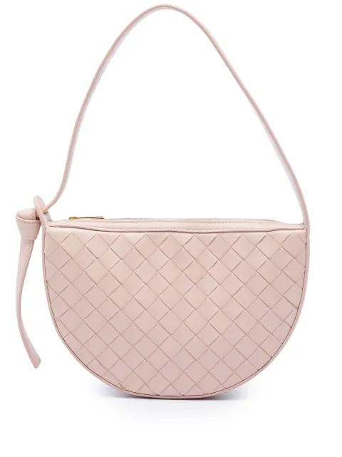 Bottega Veneta Pre-Owned 2012-2026 Mini Leather Intrecciato Sunrise Hobo shoulder bag Pink IK5IK5Z3ZOCYWBDI