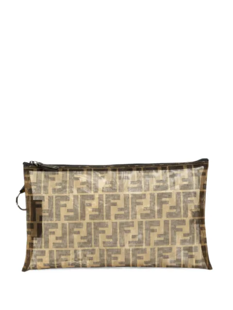 Fendi Pre-Owned 2000-2010 Zucca Mesh clutch bag Brown 93N3Z48HVHKADHN9