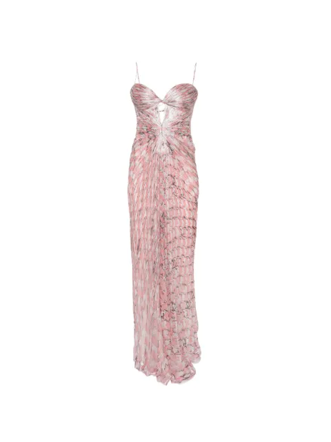 Maria Lucia Hohan plissé-effect cutout maxi dress Pink TOMINAMAXIPRINTFL