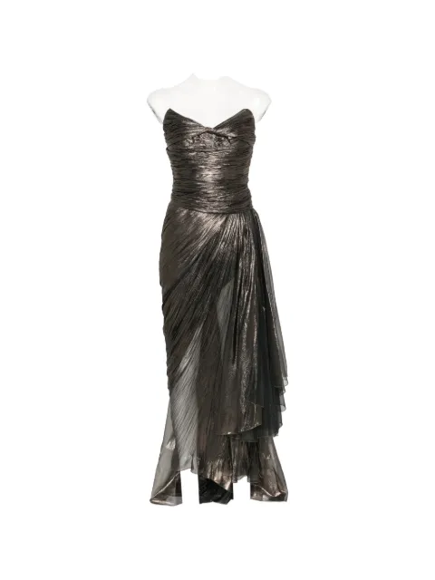Maria Lucia Hohan metallic-effect lace-up dress Grey HEIDIANKLEFL