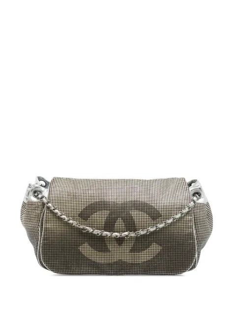 CHANEL Pre-Owned 2006-2008 Metallic Perforated Lambskin Hollywood Accordion Flap shoulder bag Gold FRMK8C6E57FNWLDM