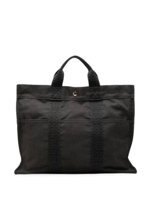 Hermès Pre-Owned 1990-2010 Canvas Herline MM tote bag Grey 90O3NRZM5MD1F6C1