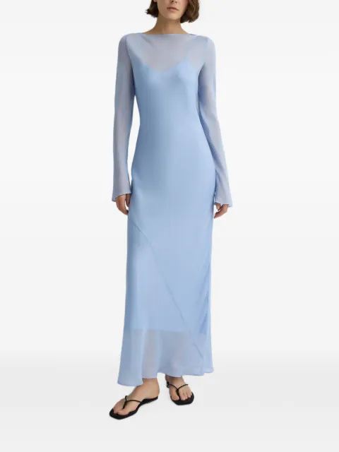BONDI BORN bias-cut silk dress Blue RTWDR10045SC
