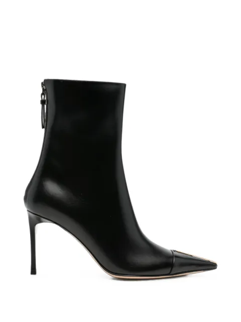 TOM FORD metal-tip pointed-toe ankle boots Black W3899LCL002P