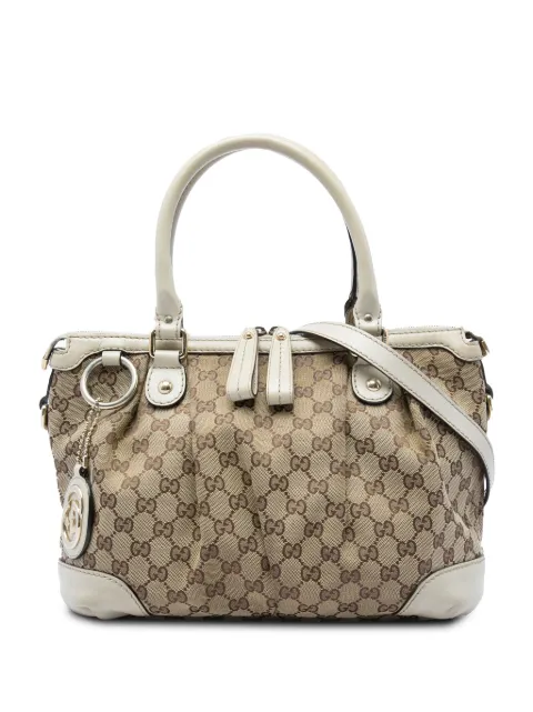 Gucci Pre-Owned 2016-2026 GG Canvas Sukey satchel White 64S2CWILNVNMSC8A