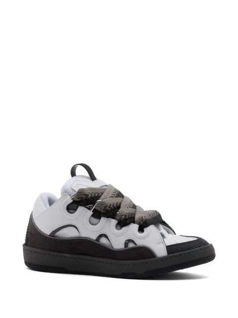 Lanvin Curb oversized-lace sneakers Grey FUSKDK12BICOE25