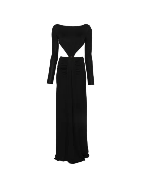 Elisabetta Franchi cut-out ruched-detail maxi dress Black ABR3467E2