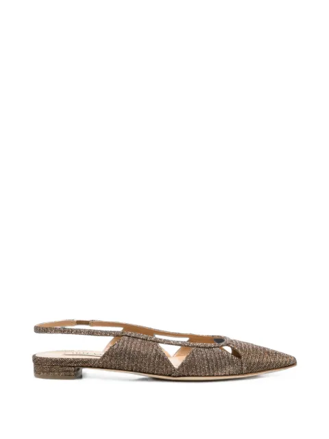 Arteana Savona glitter slingback pumps Brown AW26SAVCAMGSLFL